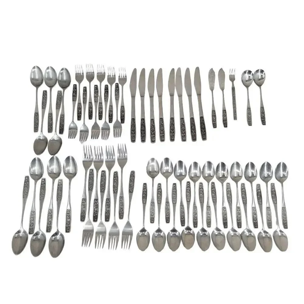 Interpur Japan Stainless Steel INR28 Flatware Silverware Cutlery Set Forks Spoon